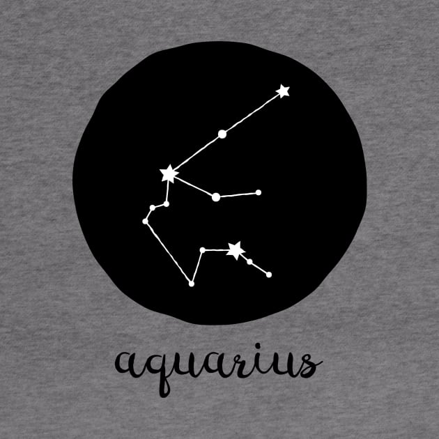 Aquarius Zodiac Constellation Astrological Sign Celestial Art by tortagialla